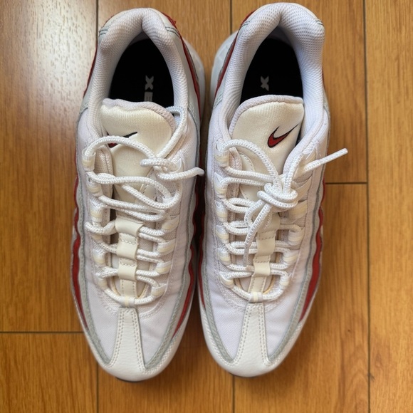New Men\'s Nike Air Max 95 Essential \'White Varsity Red\' DQ3430 001 Size 8 main image 9